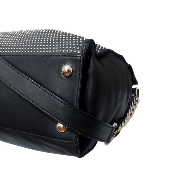 Michael Kors Hamilton Micro Studded Black Leather Shoulder Bag EUC - Picture 7 of 12